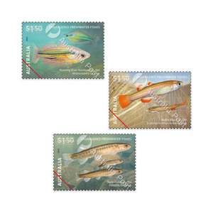Endangered Freshwater Fishes Stamps (3 x $1.50) product photo