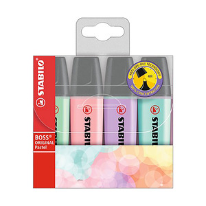 Stabilo Boss Pastel Highlighter 4 Pack – 5 Packs product photo